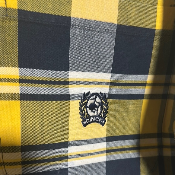 Cinch Yellow and Blue Plaid Shirt - Picture 4 of 4